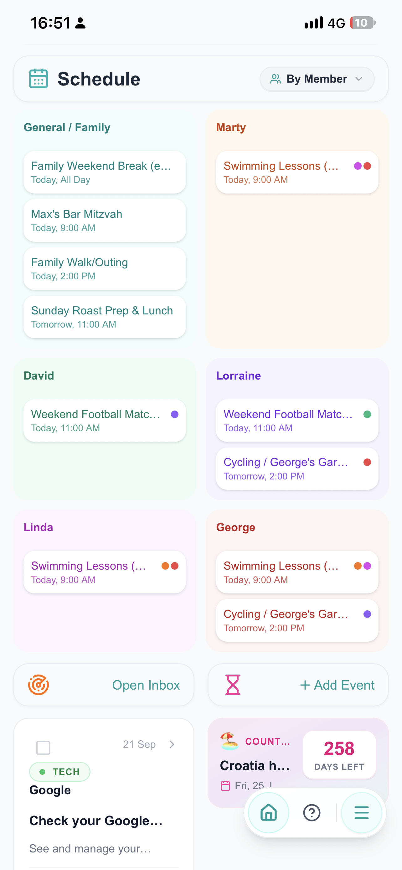 By-Member Schedule