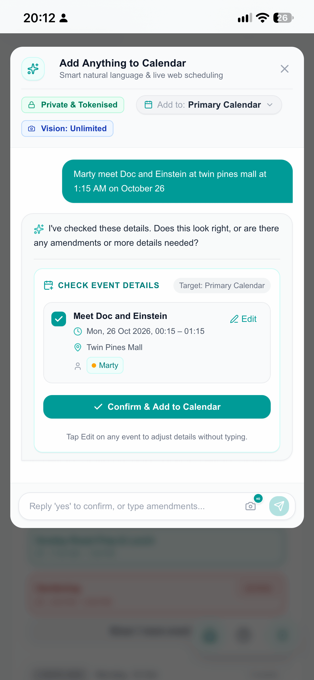 Smart Add Quick Entry